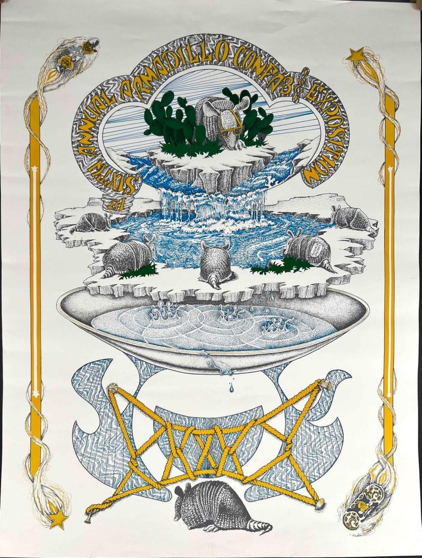 1976 Victoria, Texas Armadillo Confab & Exposition Poster (1 of 7)