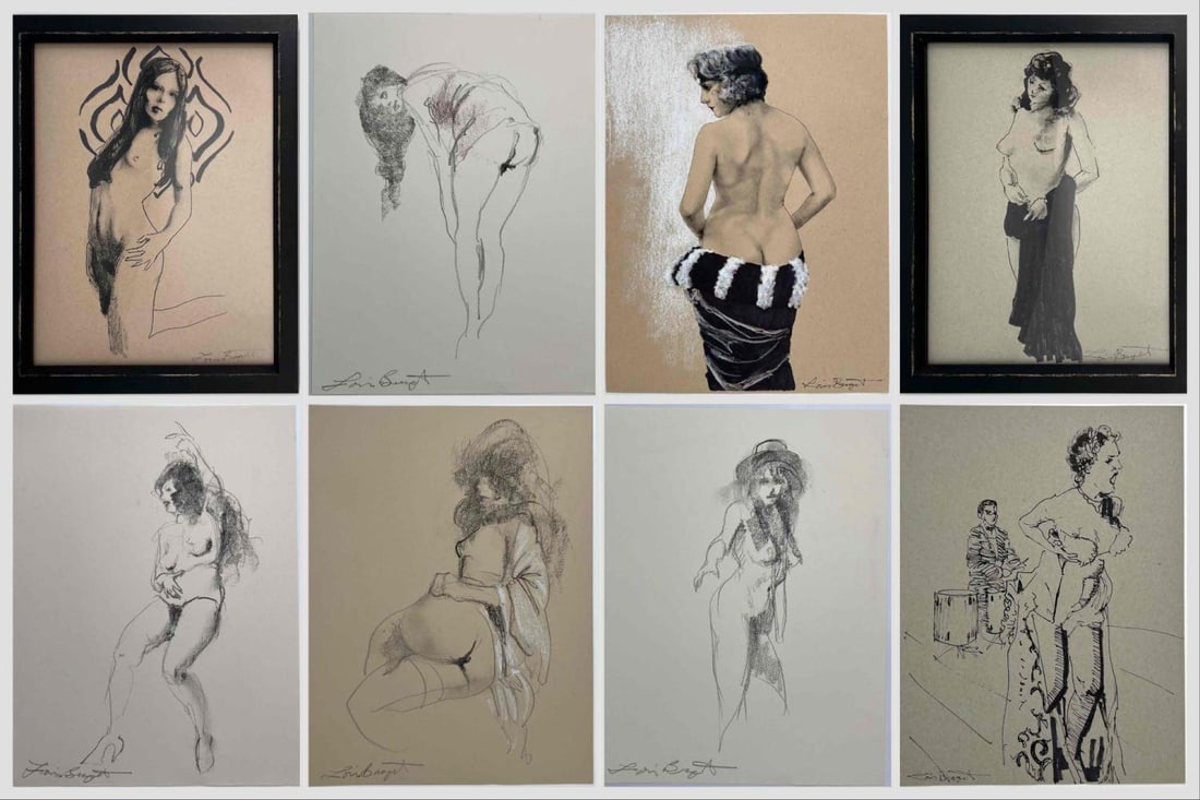 Louis Braquet, (American, Contemporary) Collection Of Drawings & Painting (1 of 12)