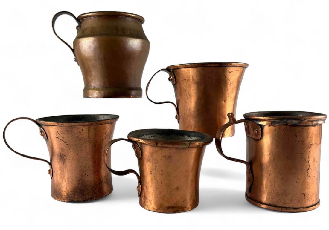 Group Of Civil War Era Copper Mugs (1 of 20)