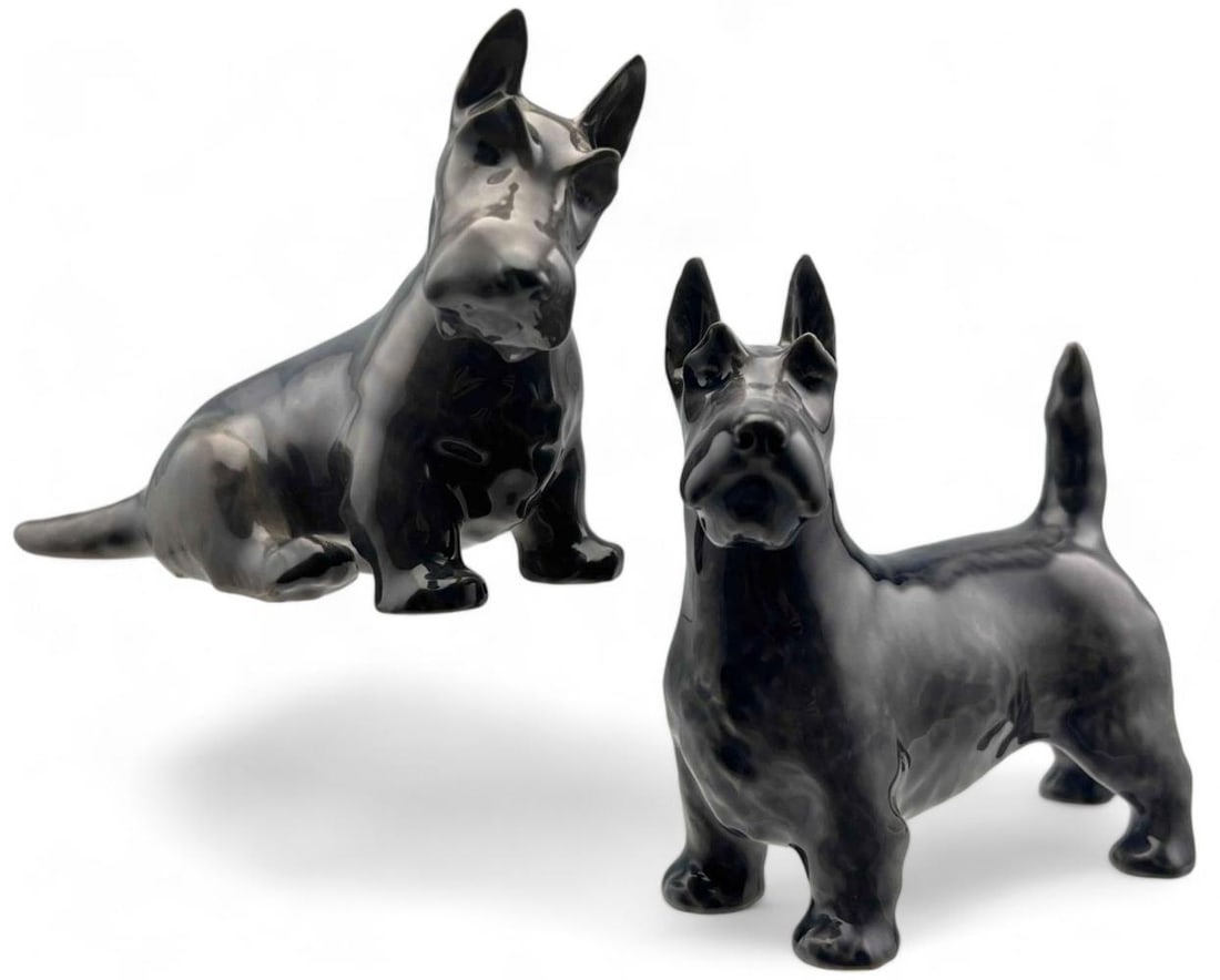 Two Royal Copenhagen Scottie Dog Figures (1 of 19)