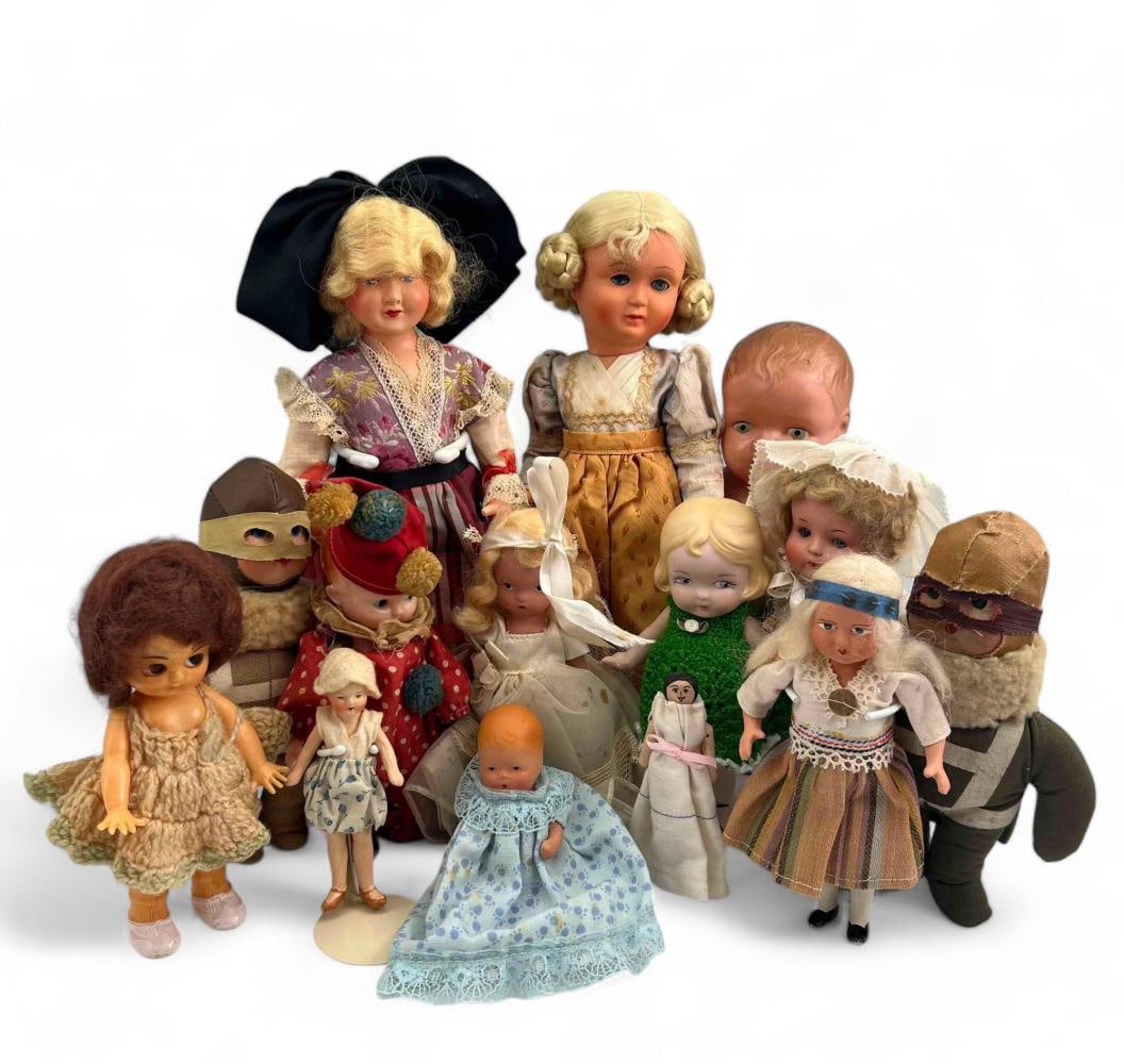 Collection Of Vintage Dolls Including Celluloid, Bisque (1 of 18)