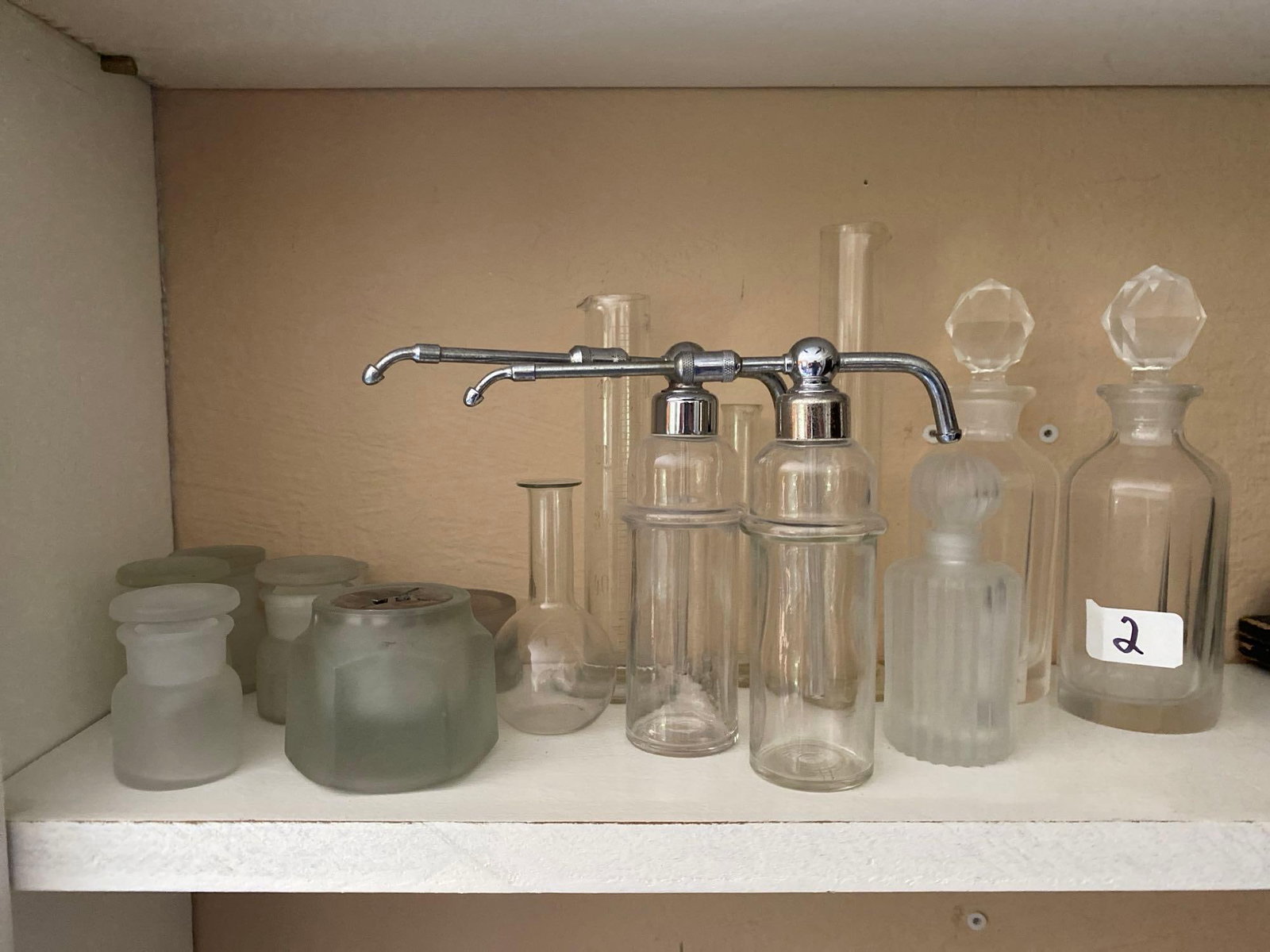 Vintage Glass Bottles & Beakers: Vintage Glass Bottles & Beakers.