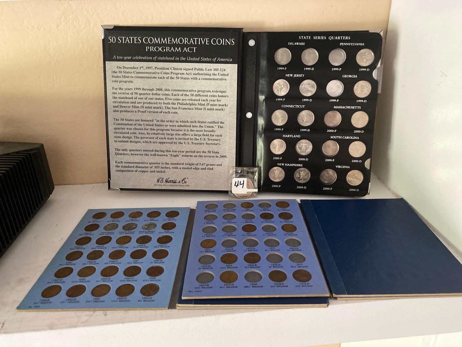Coin Collection, Including Us Pennies And State Series Quarters With Cases. (1 of 9)