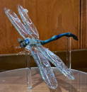 Loy Allen Art Glass Dragonfly Sculpture