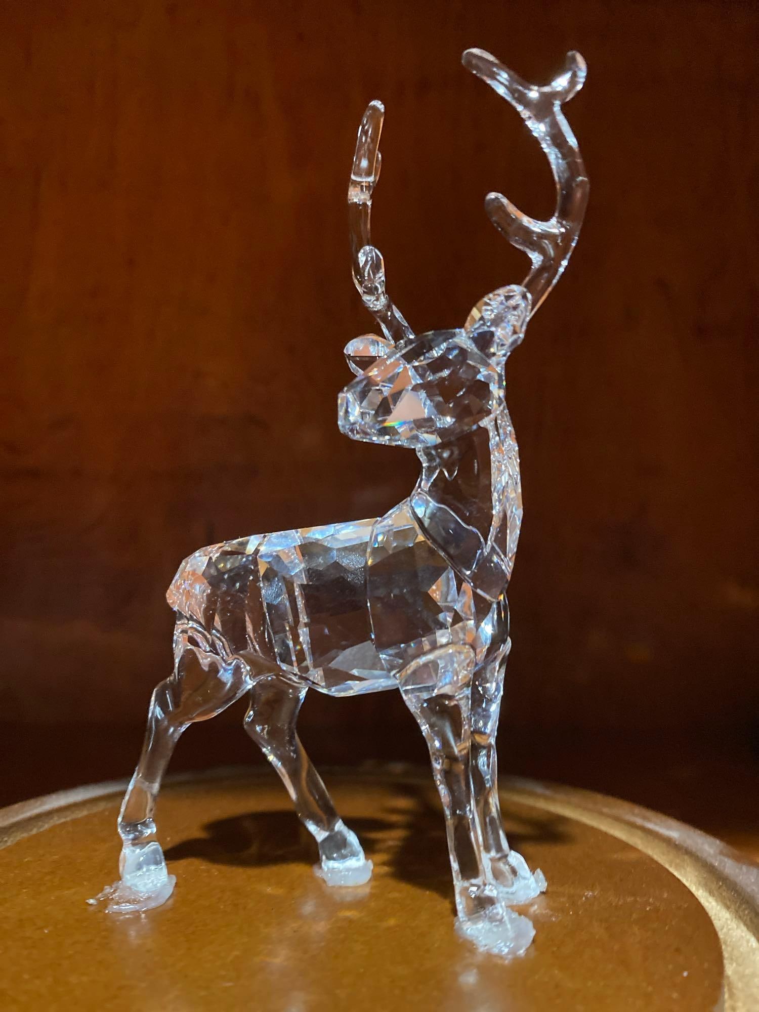 Swarovski Crystal Deer Figure In Domed Case (1 of 6)