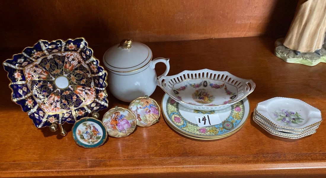 Grouping Of Porcelain Items, Including Limoges, Royal Crown Derby: Grouping of porcelain items, including Limoges, Royal Crown Derby.