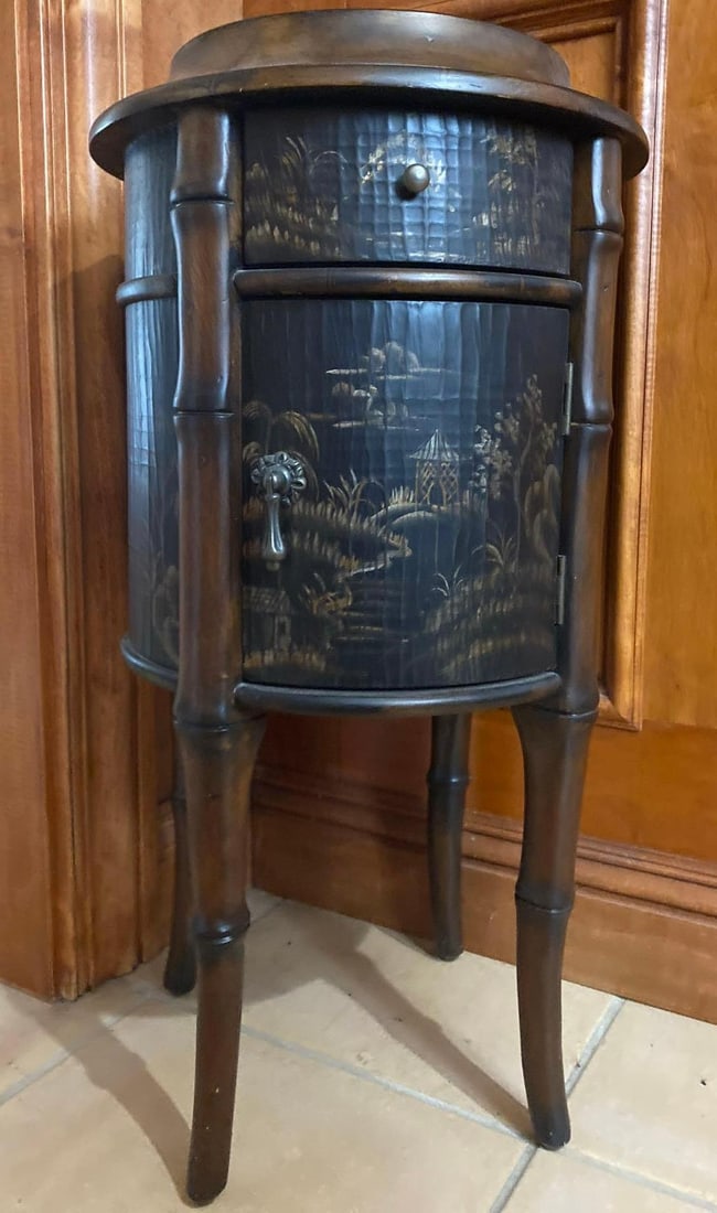 Asian Style Wooden Side Table (1 of 3)