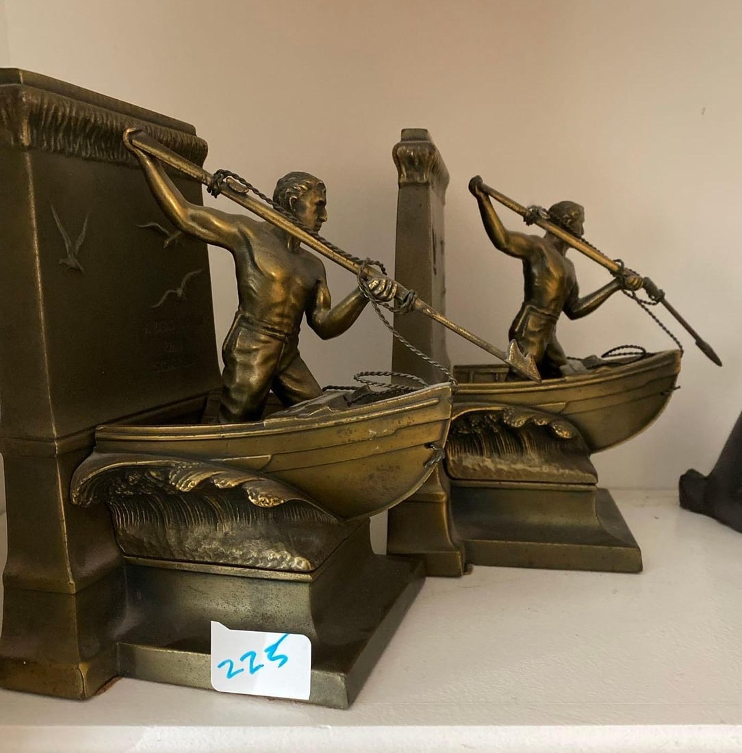 New Bedford Whaleman Statue Bookends (1 of 4)