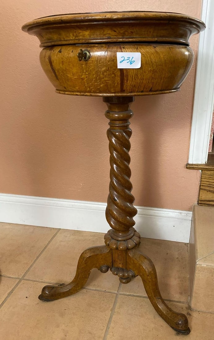 19th Century Teapoy: 19th Century Teapoy. Approximately 27.0H x 15W in.