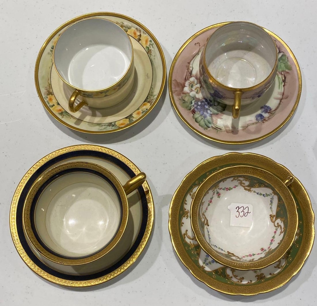 Four Porcelain Teacups & Saucers, Including Rosenthal (1 of 13)