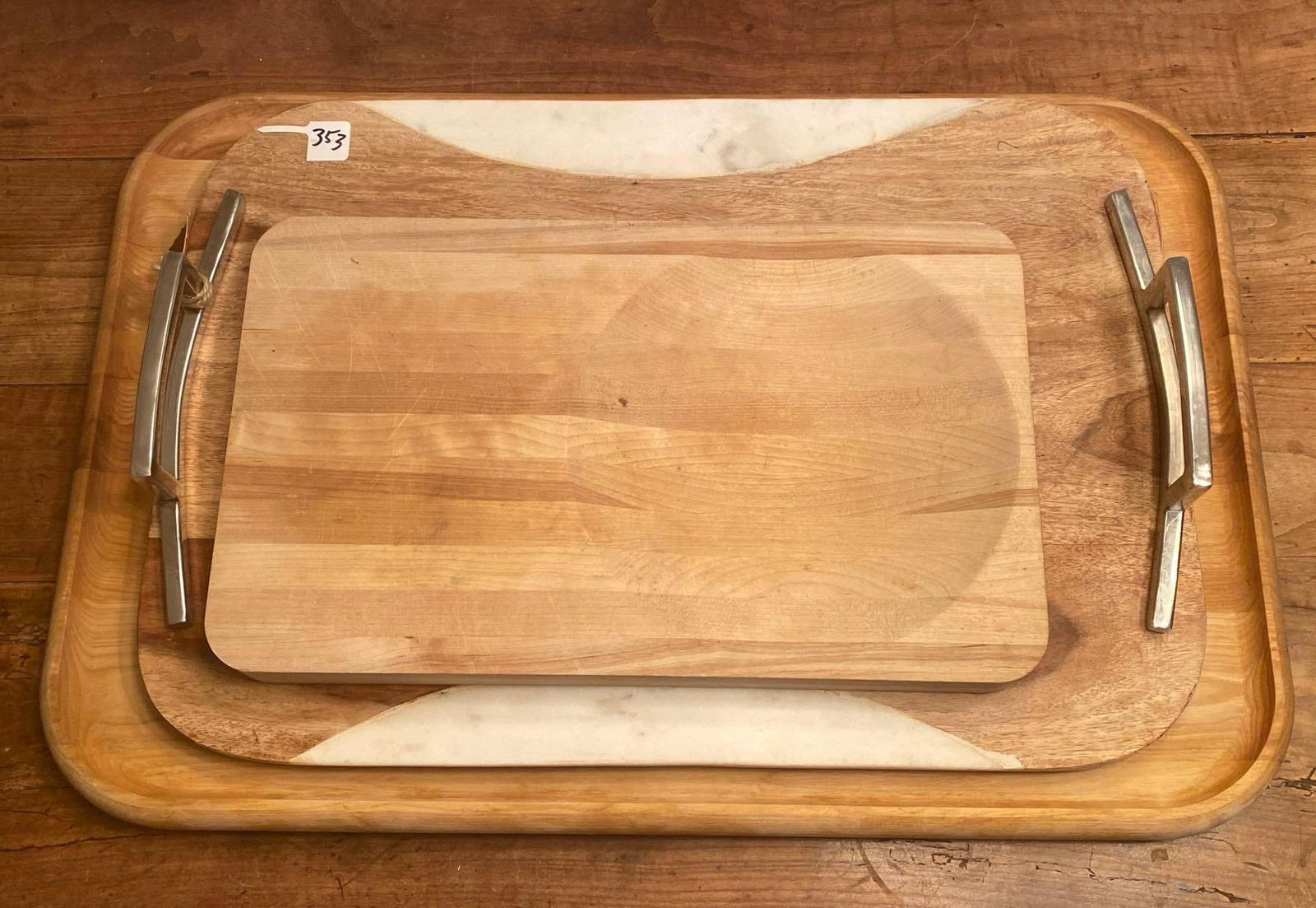 Two Cutting Boards & Wooden Tray (1 of 3)