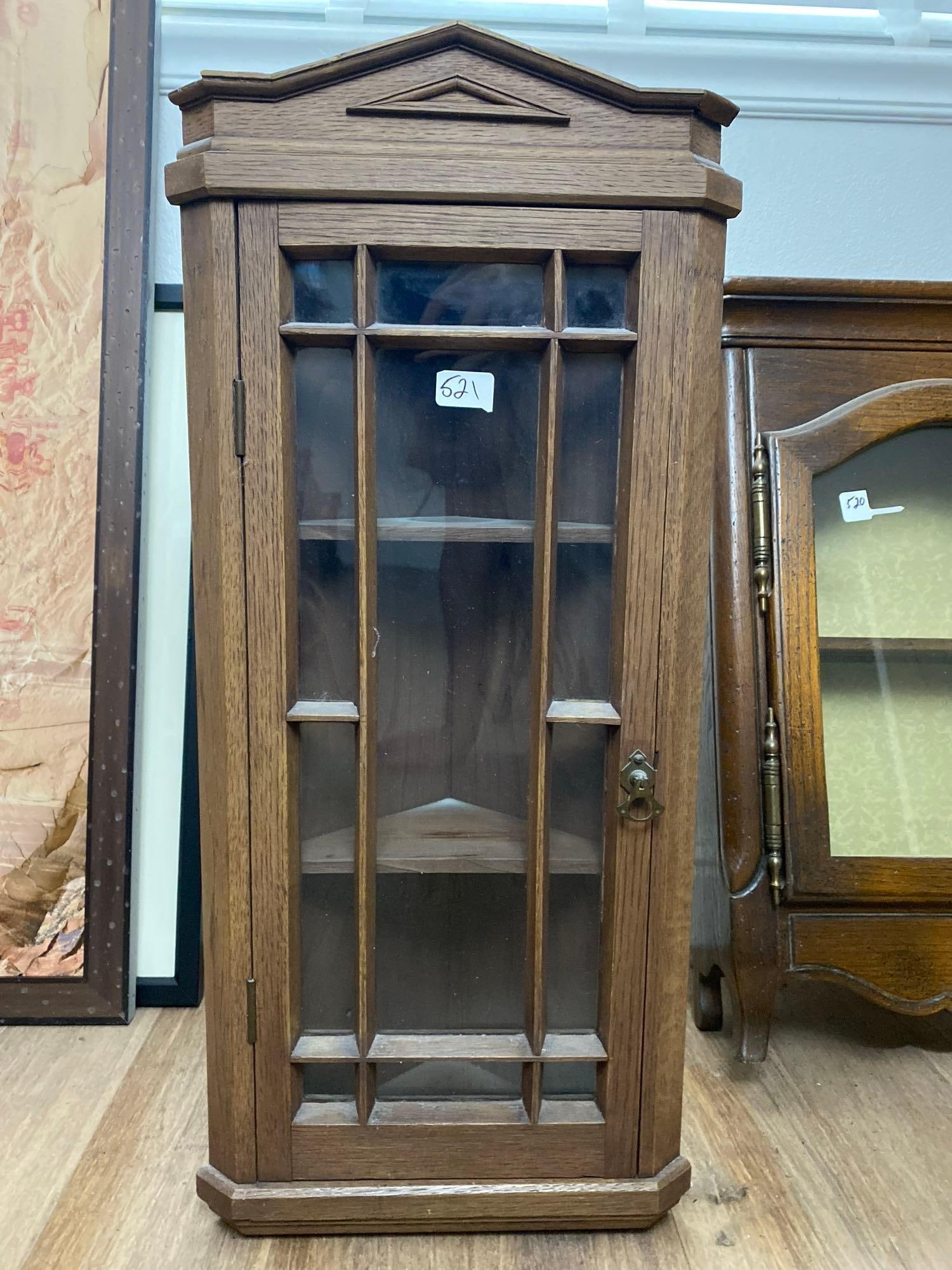 Vintage Wooden Hanging Corner Shelf (1 of 3)