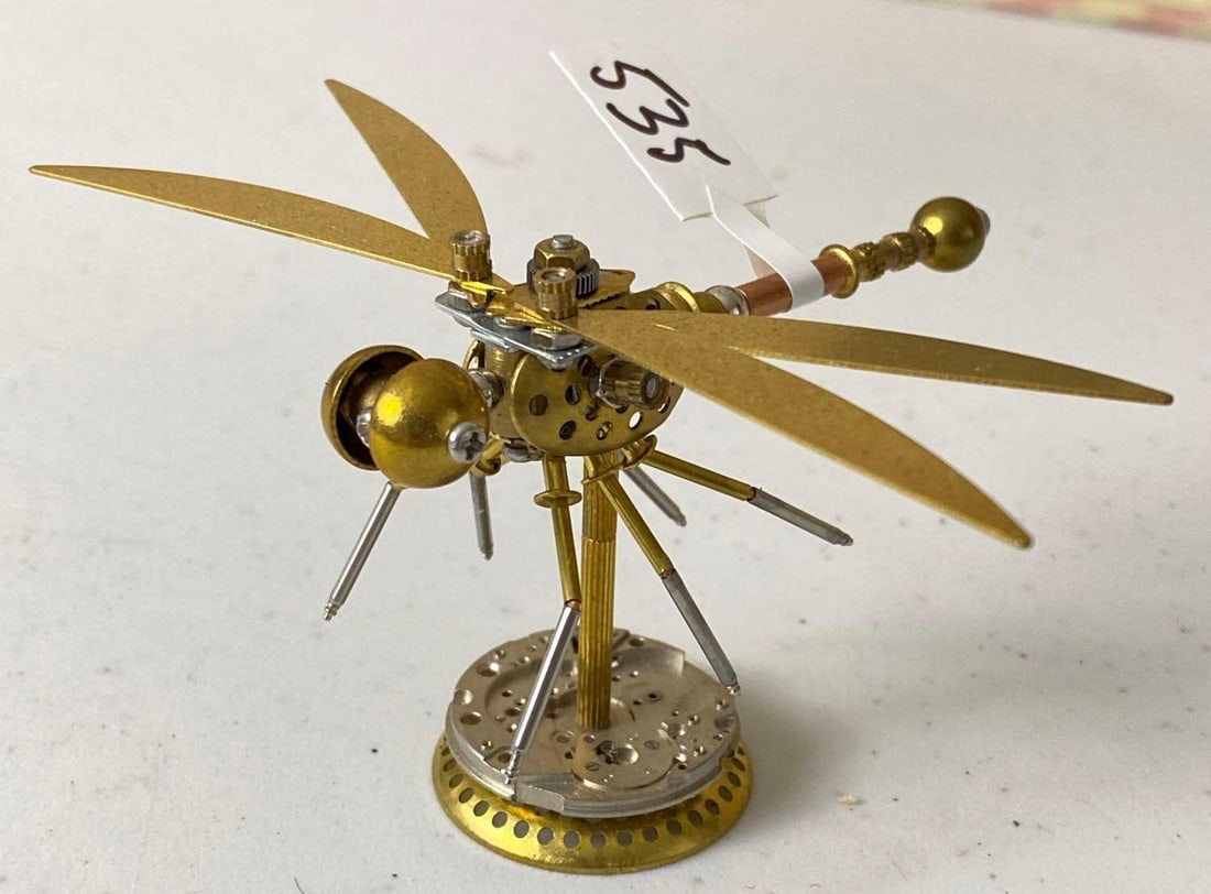 Dragonfly Sculpture, Made Of Assembled Watch Parts & Found Metal Pieces (1 of 5)