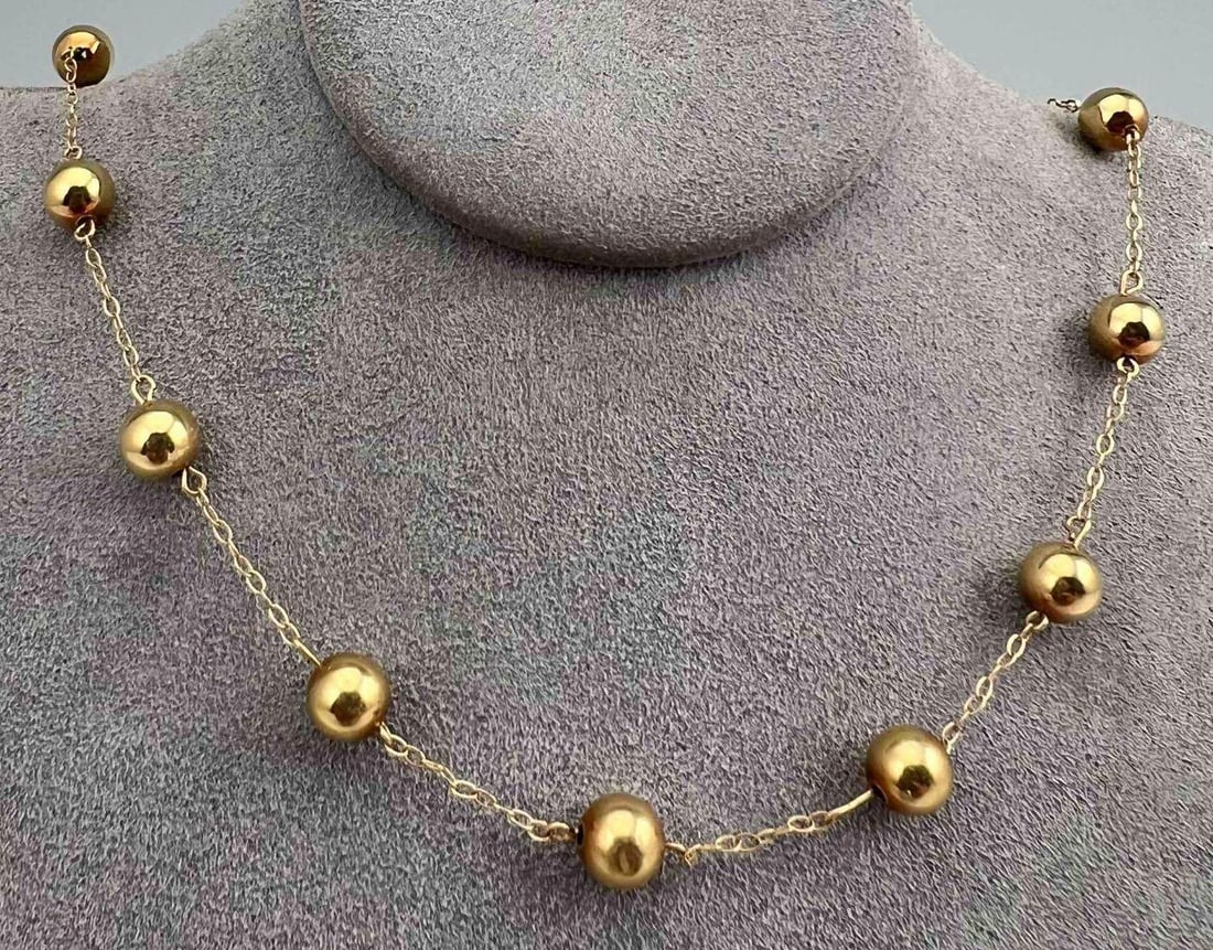 14K Bead Necklace (1 of 4)