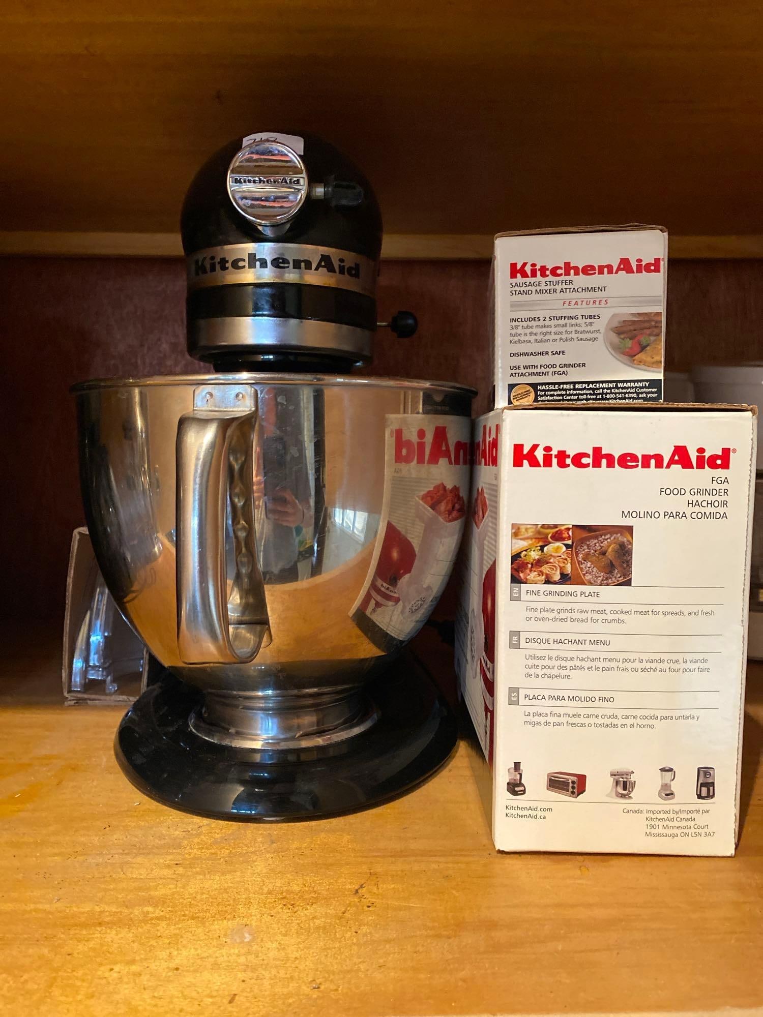Black Kitchenaid Mixer With Attachments (1 of 4)