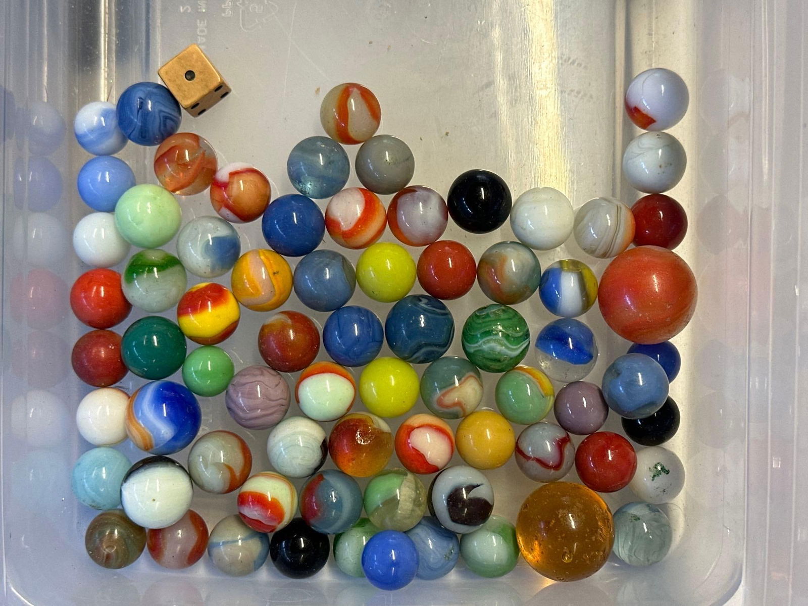 Vintage Glass Marble Collection: Vintage glass marble collection.