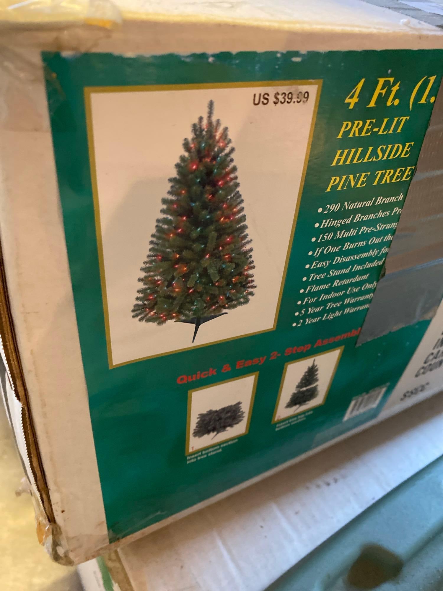 Four Foot Pre-Lit Artificial Christmas Tree (1 of 4)
