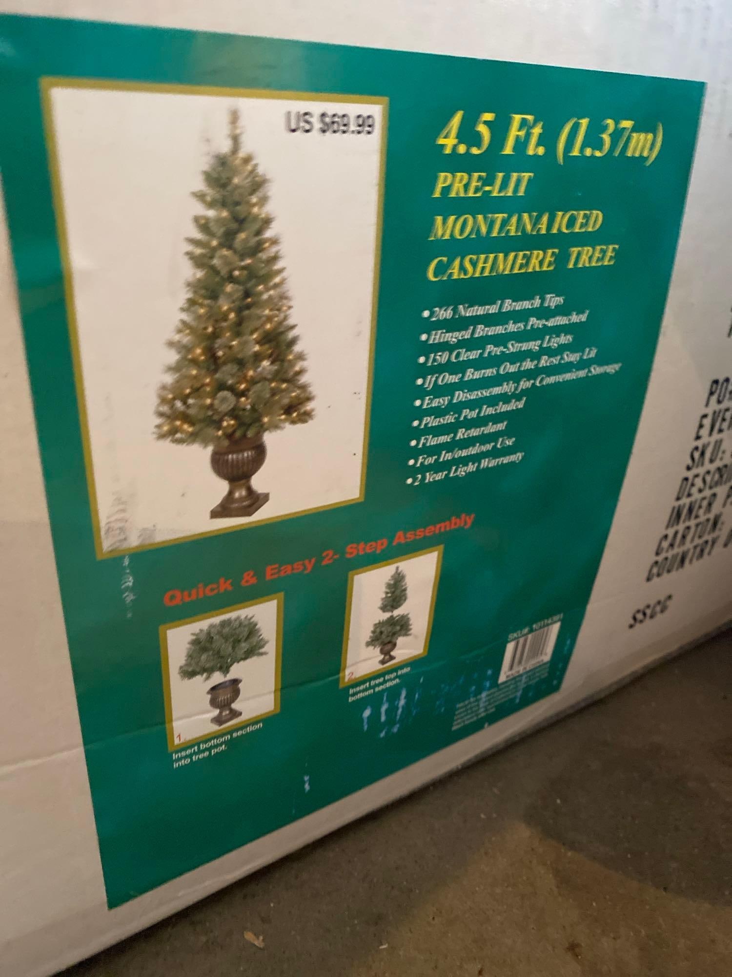 4.5 Foot Pre-Lit Artificial Christmas Tree (1 of 2)