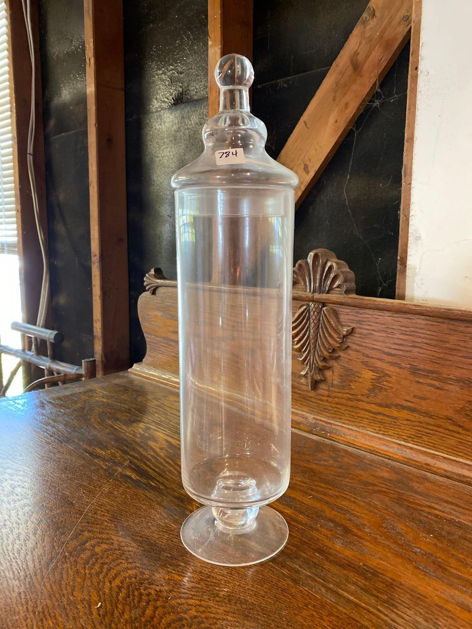 Tall Glass Apothecary Jar (1 of 2)