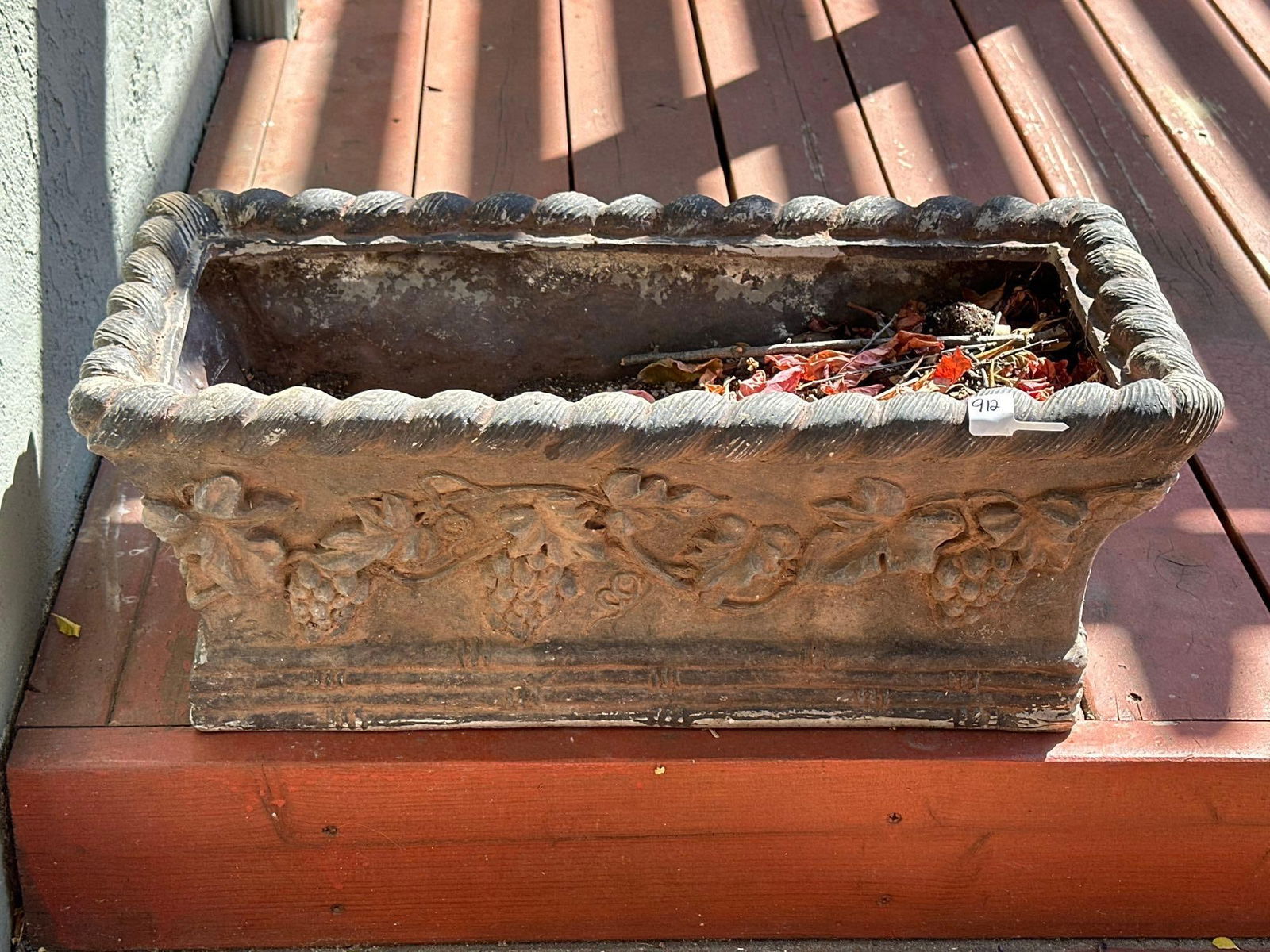 Composite Planter With Grape Motif (1 of 2)