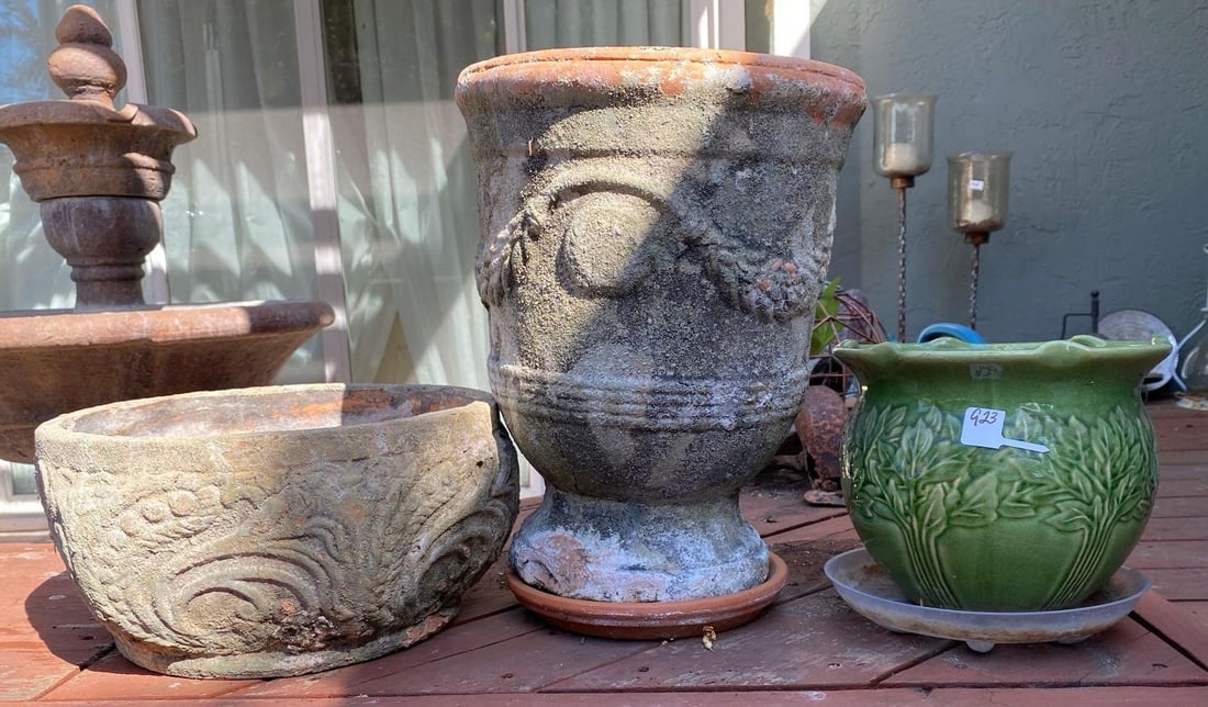 Three Ceramic Plant Pots (1 of 1)