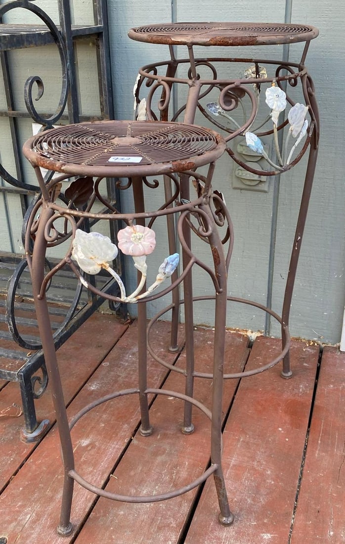 Pair Of Metal Plant Stands (1 of 3)