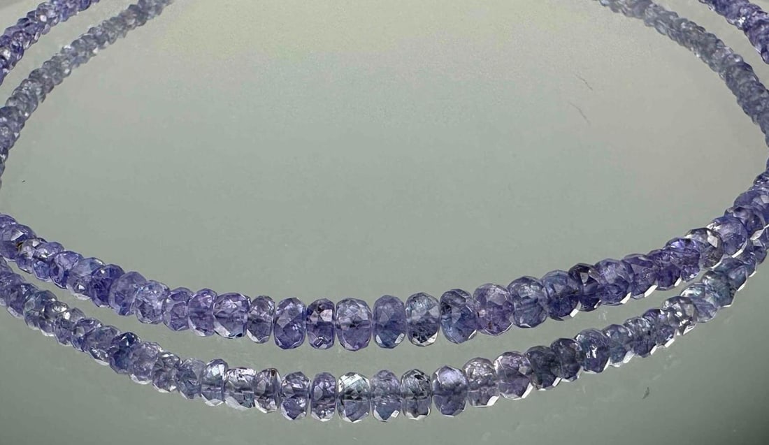 14K Faceted Tanzanite Bead Necklace (1 of 6)