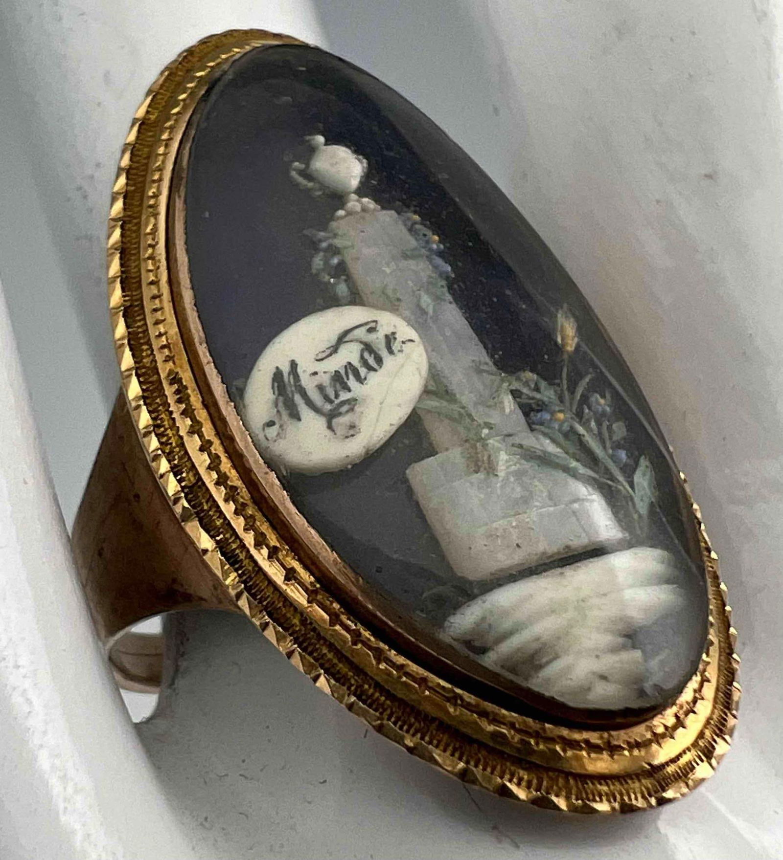 Antique Georgian 8K Mourning Ring (1 of 5)