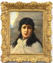 Gabriel Von Max Portrait (Czech, 1840-1915), Portrait Of A Woman, Oil On Canvas