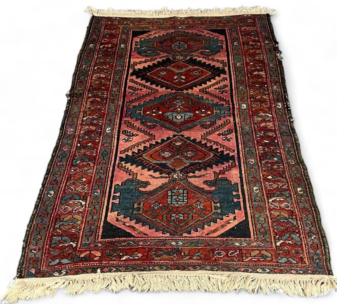 Older Hand Knotted Maroon Rug (1 of 11)