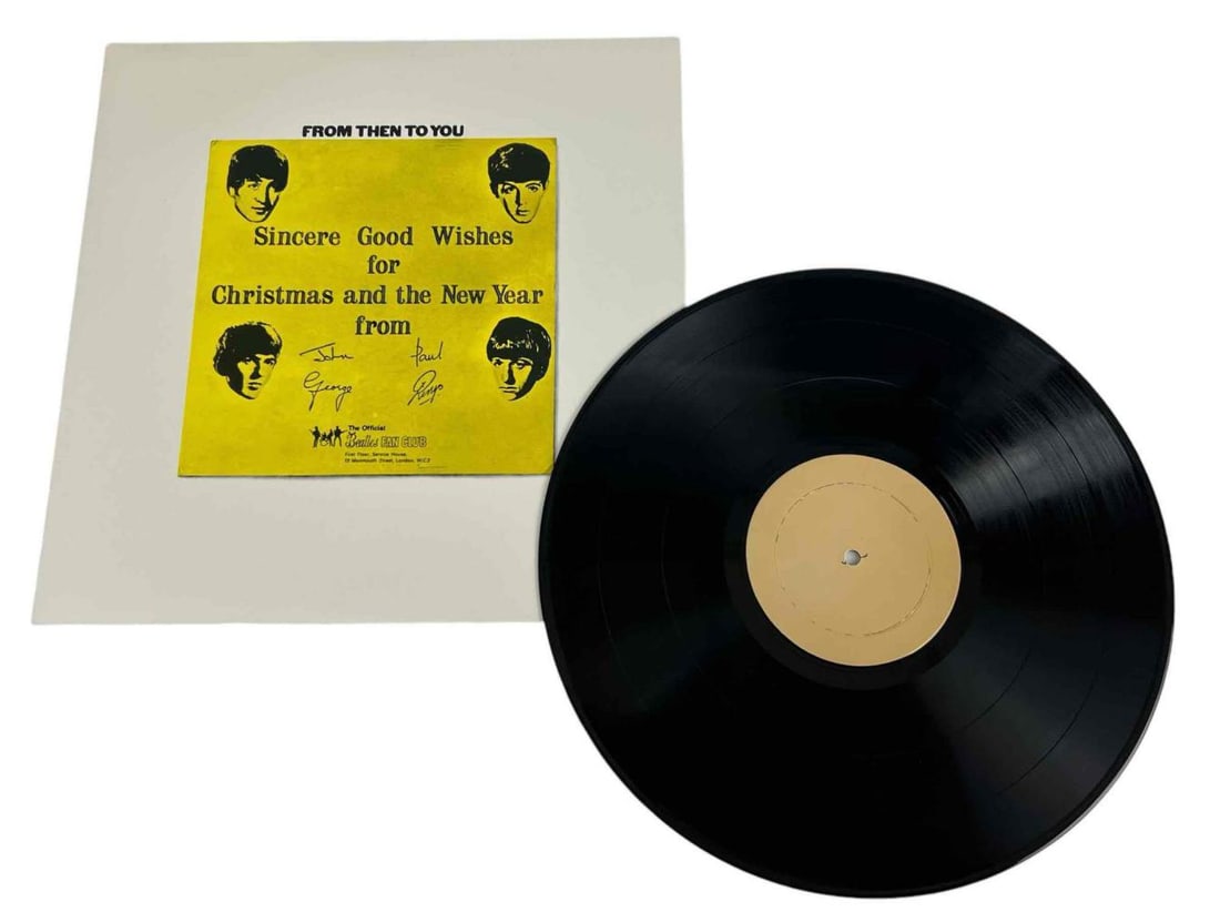 The Beatles Official Fan Club Christmas Record: The Beatles Official Fan Club, Sincere Good Wishes for Christmas and the New Year from John, Paul, George and Ringo, vinyl album.