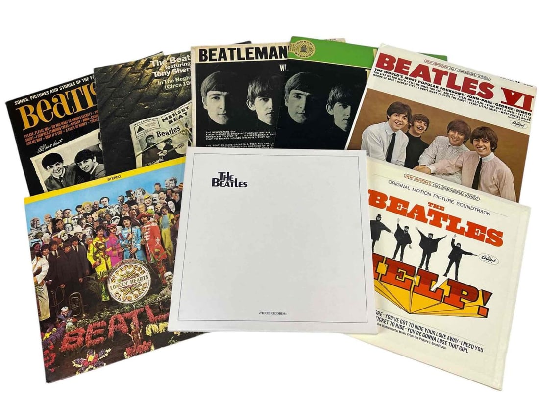10 The Beatles Vinyl LPs Ca. 1963-1969 (1 of 17)