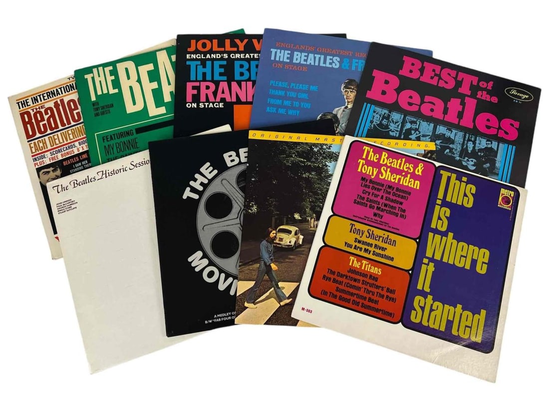 11 The Beatles Vinyl LP Records Ca. 1965-1981 (1 of 18)