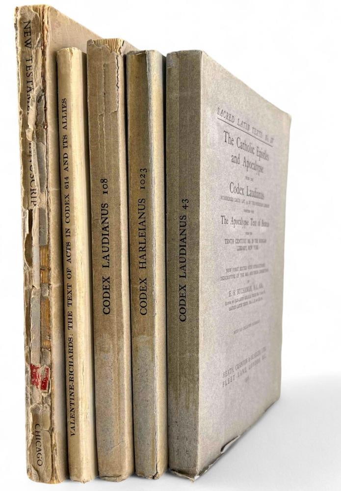 New Testament Manuscript Studies, Text of Acts in Codex 614 and its Allies, and Sacred Latin Texts: New Testament Manuscript Studies, The Text of Acts in Codex 614 (Tidch. 137) and its Allies, and Sacred Latin Texts No. II-IV. New Testament Manuscript Studies Title Page Reads, "New Testament Manuscr