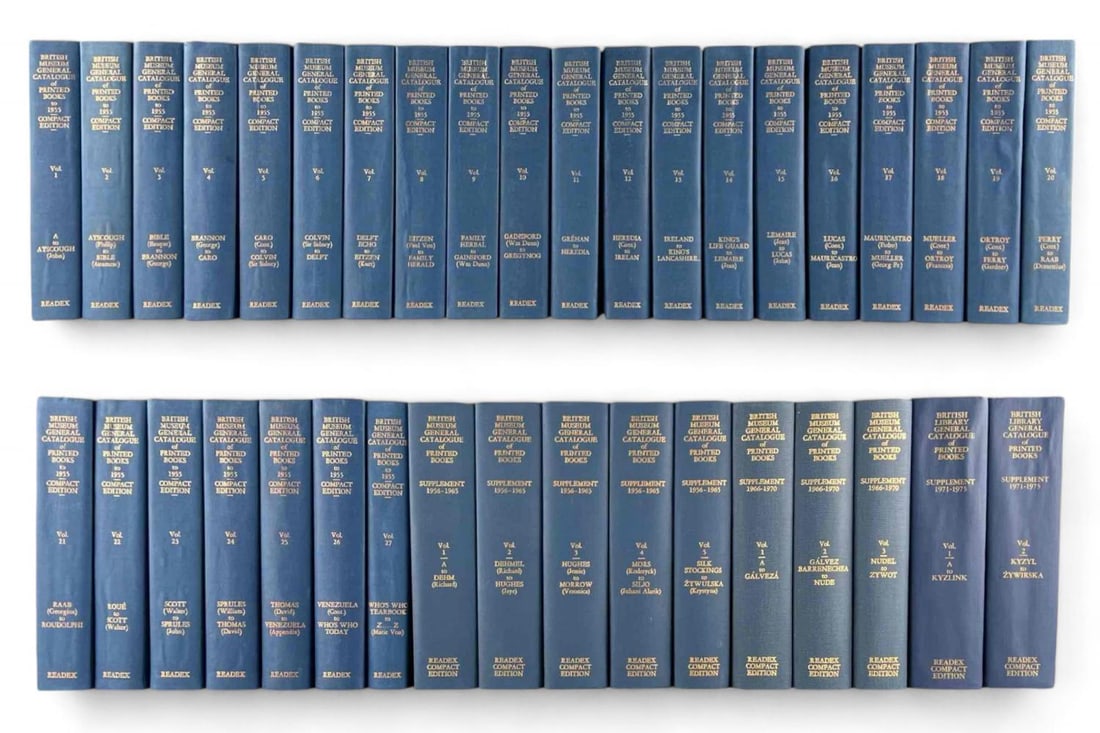 British Museum General Catalogue Of Printed Books To 1955,  27 Volume Set With Supplements (1 of 17)