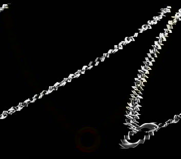 David Yurman 18K Sterling Figaro Necklace: David Yurman 18K, Sterling Figaro Necklace, 94.0g. Marked 925, 750. Approximately 36.0L in.