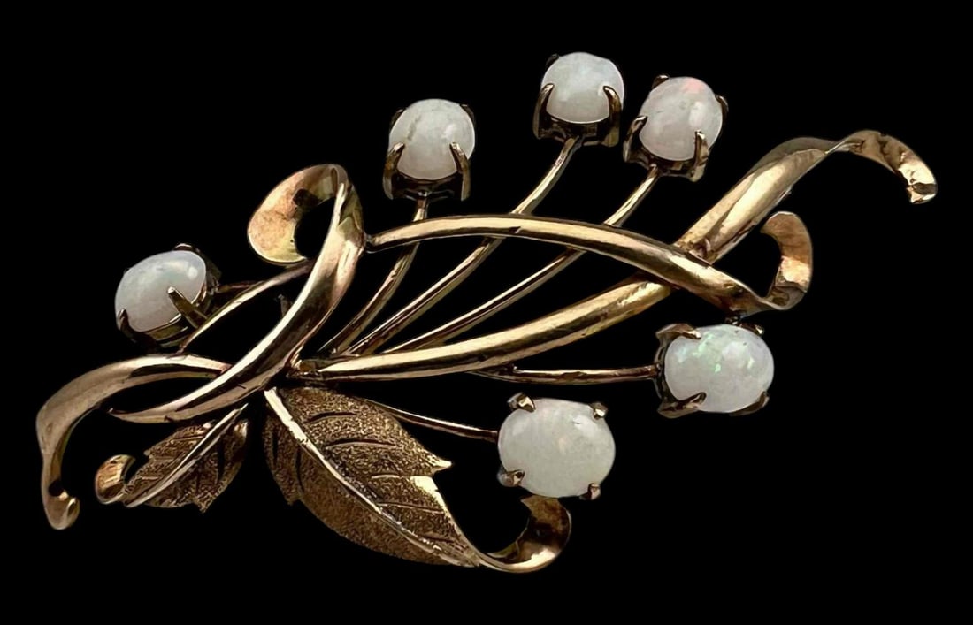 Vintage 10K Opal Brooch (1 of 6)