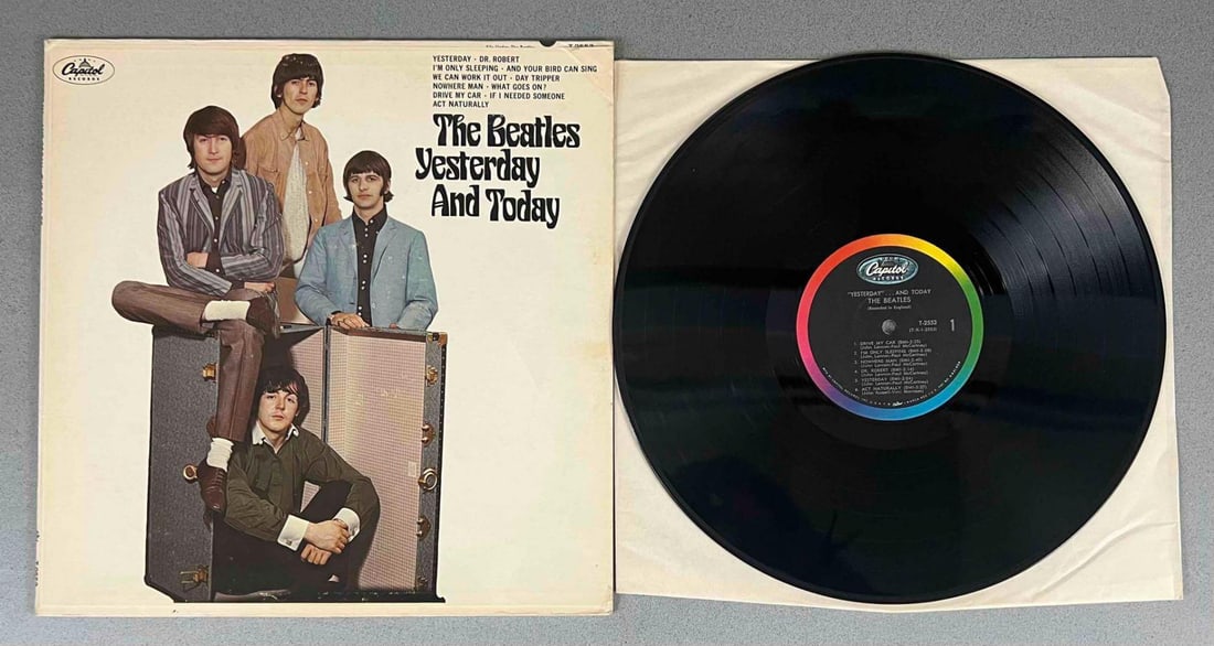 The Beatles, Yesterday And Today, Second State With Butcher Cover, Capitol Records T-2553: The Beatles, Yesterday And Today, Vinyl LP, Second State Trunk Cover Over Butcher Cover, Capitol Records T-2553.