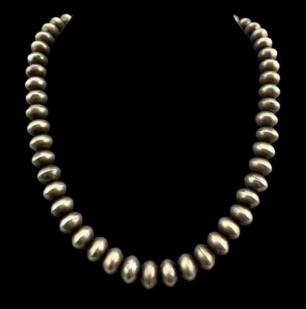 Vintage Sterling Silver Navajo Pearl Necklace (1 of 5)