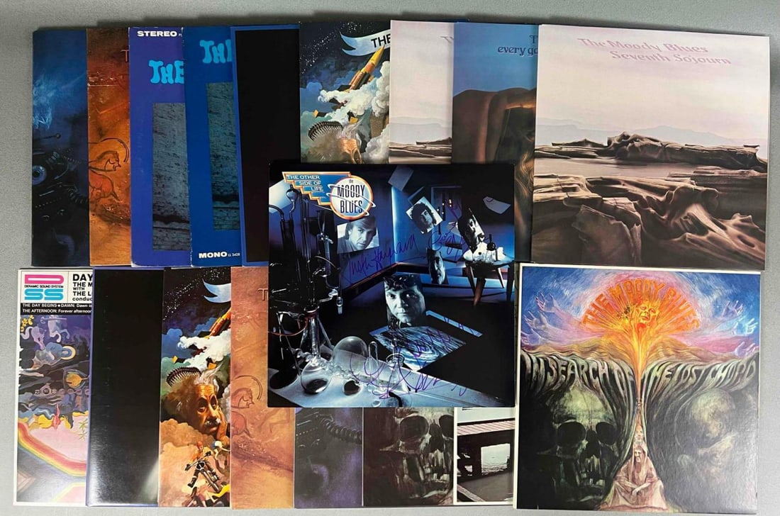 The Moody Blues 18 Vinyl LP's & Signed Album Cover (1 of 18)