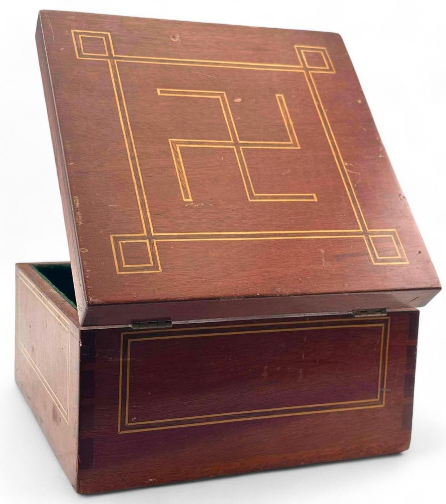 WWII Era Inlaid Wooden Box (1 of 19)