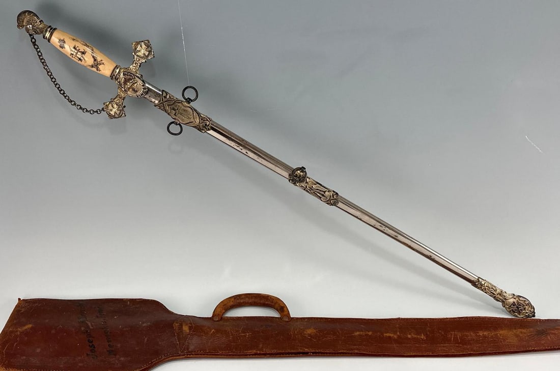 Antique Knight's Templar Masonic Presentation Sword (1 of 19)