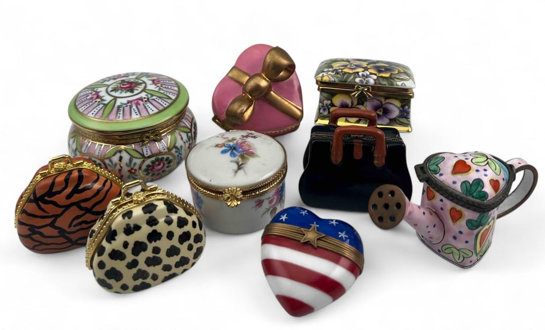 Limoges & Limoges Style Porcelain Trinket Boxes (1 of 19)