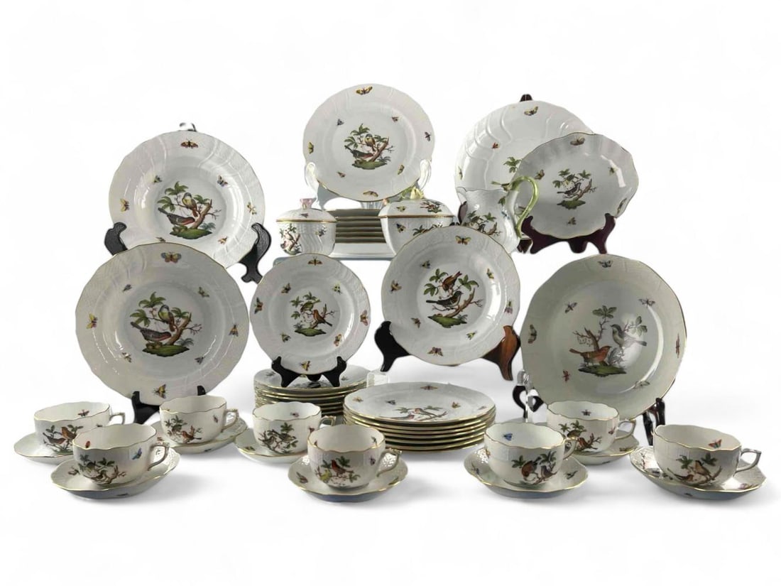 Herend Hungary Rothschild Bird 48 Piece Partial Service (1 of 15)