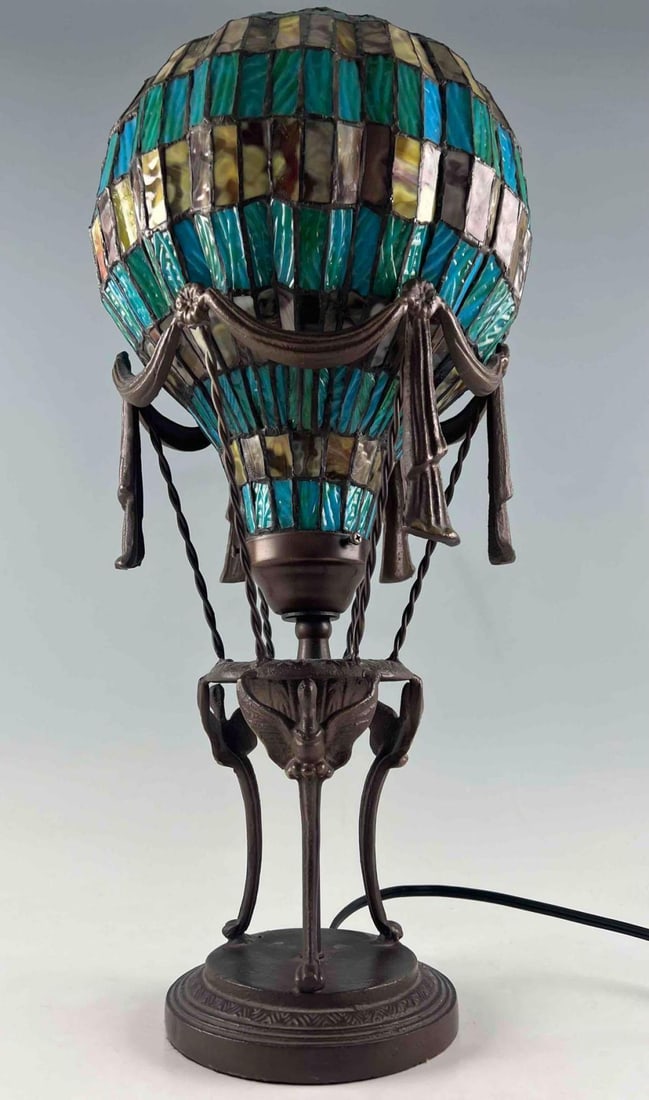 Leaded Glass Hot Air Balloon Table Lamp (1 of 18)