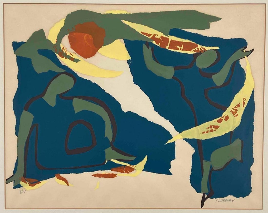 Shirley Futterman (California, 20th C.), Mid Century Modern Woodcut On Paper (1 of 13)