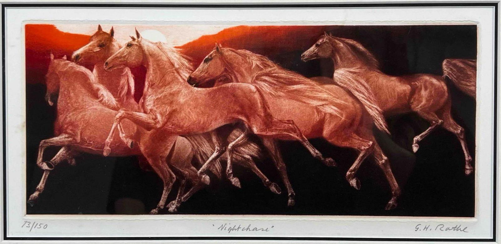 G.H. Rothe (1935-2007), Night Chase, Mezzotint (1 of 11)