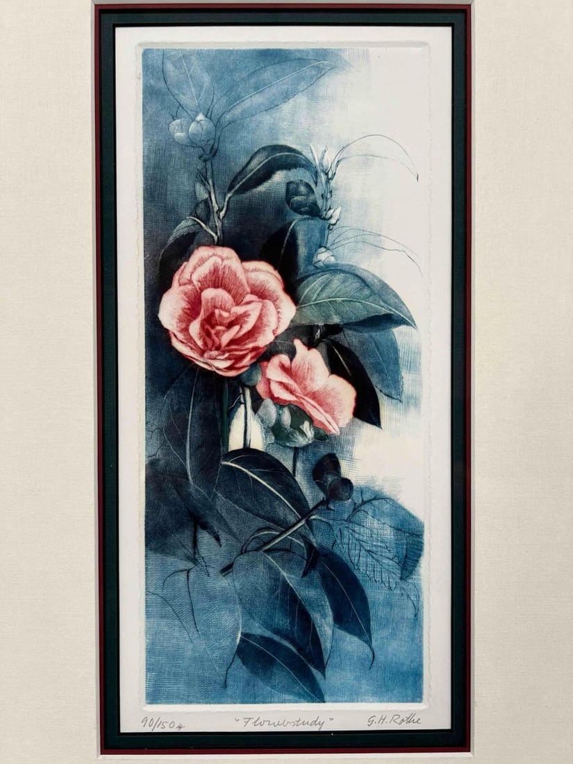 G.H. Rothe (1935-2007), Flower Study, Signed Print (1 of 12)