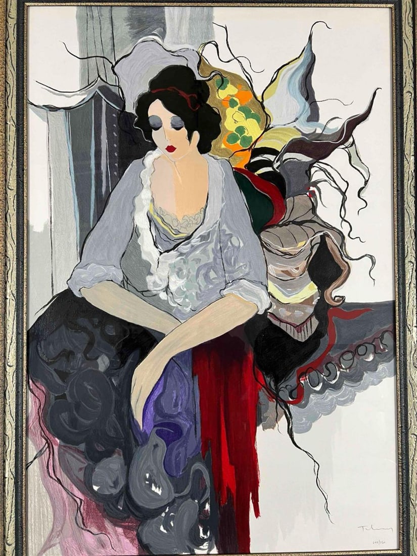 Itzchak Tarkay (Israeli, 1935-2012), Thoughts Of Love, Serigraph (1 of 12)