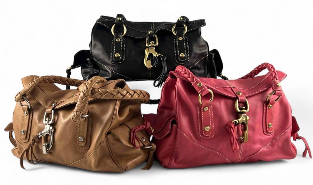 Three Francesco Biasia Italian Leather Handbags (1 of 20)